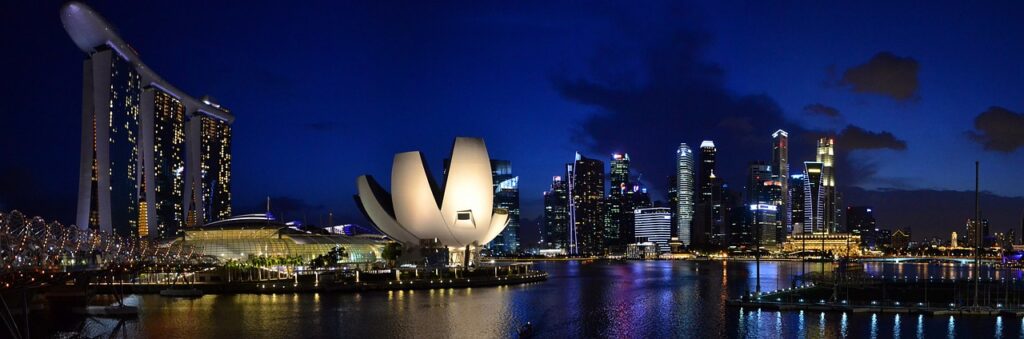 Singapore skyline at night Singapore skyline